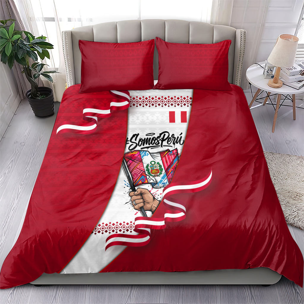 Somos Peru Independence Day Bedding Set Inti Sun God Andean Condor Tribal