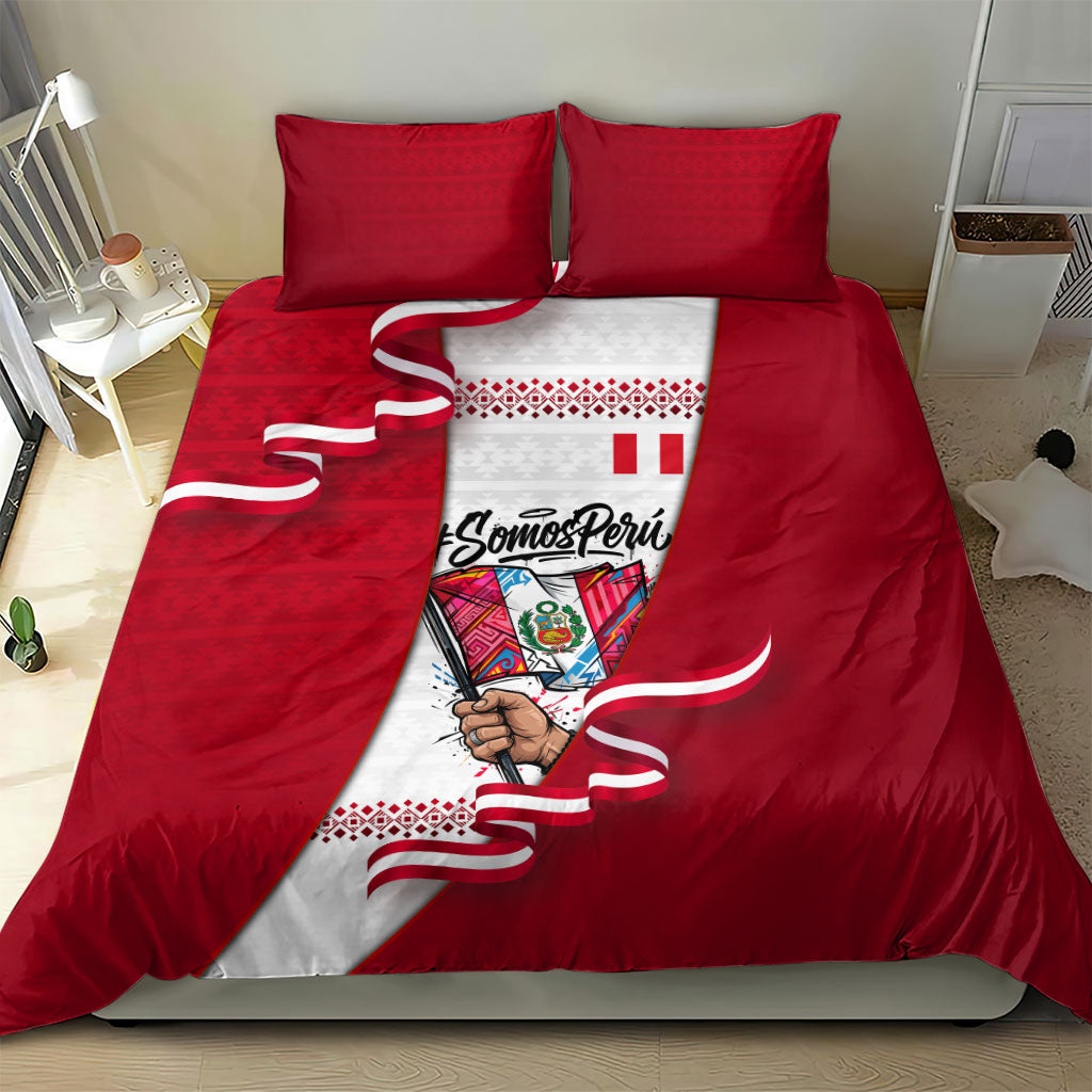 Somos Peru Independence Day Bedding Set Inti Sun God Andean Condor Tribal