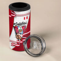 Somos Peru Independence Day 4 in 1 Can Cooler Tumbler Inti Sun God Andean Condor Tribal