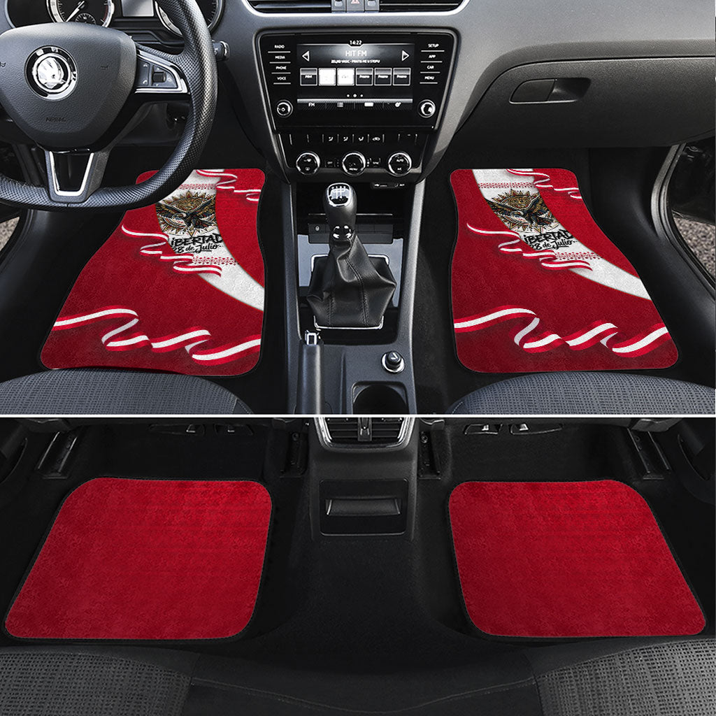 Somos Peru Independence Day Car Mats Inti Sun God Andean Condor Tribal