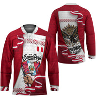Somos Peru Independence Day Hockey Jersey Inti Sun God Andean Condor Tribal