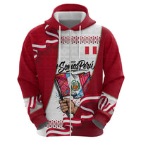 Somos Peru Independence Day Hoodie Inti Sun God Andean Condor Tribal