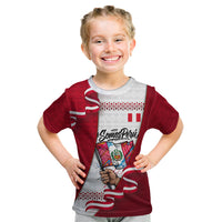 Somos Peru Independence Day Kid T Shirt Inti Sun God Andean Condor Tribal