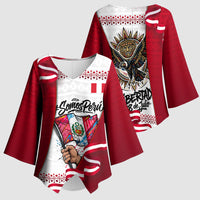 Somos Peru Independence Day Kimono Sleeve Blouse Inti Sun God Andean Condor Tribal