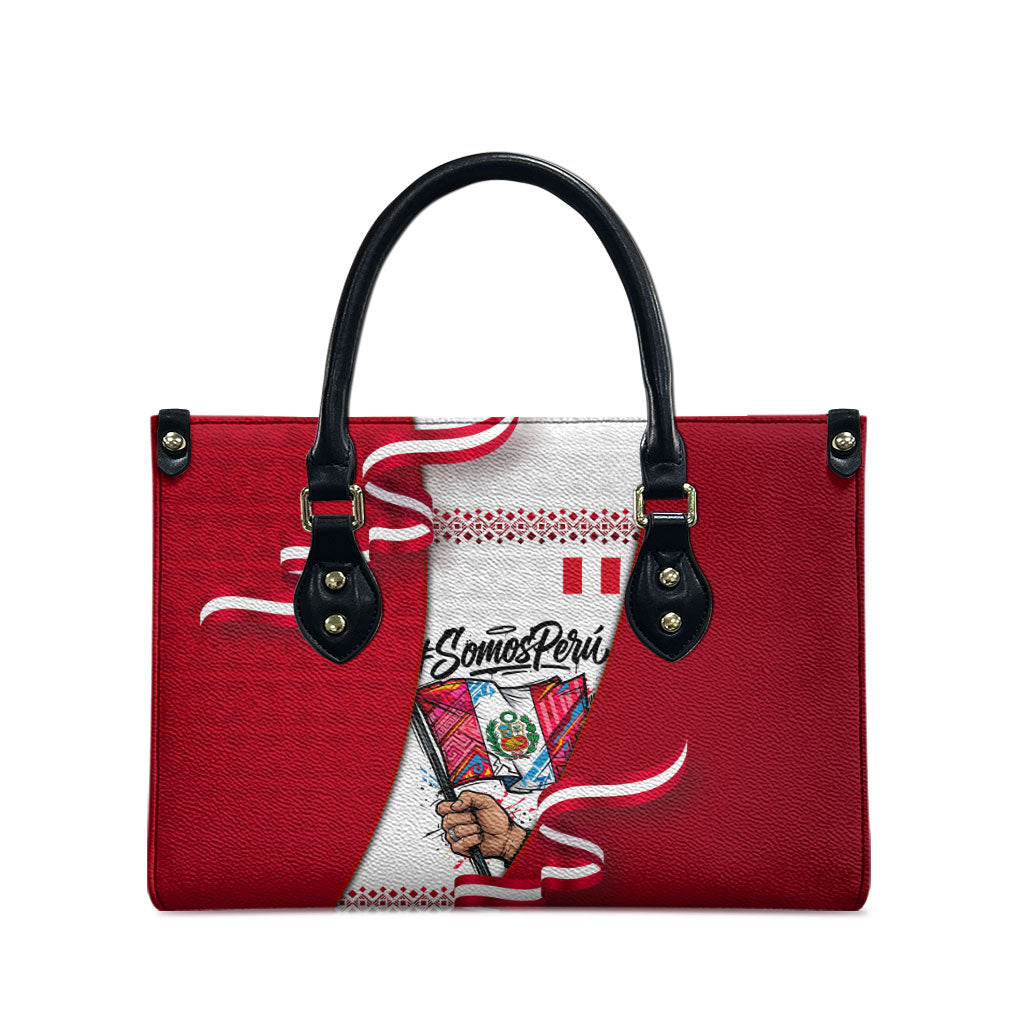 Somos Peru Independence Day Leather Bag Inti Sun God Andean Condor Tribal