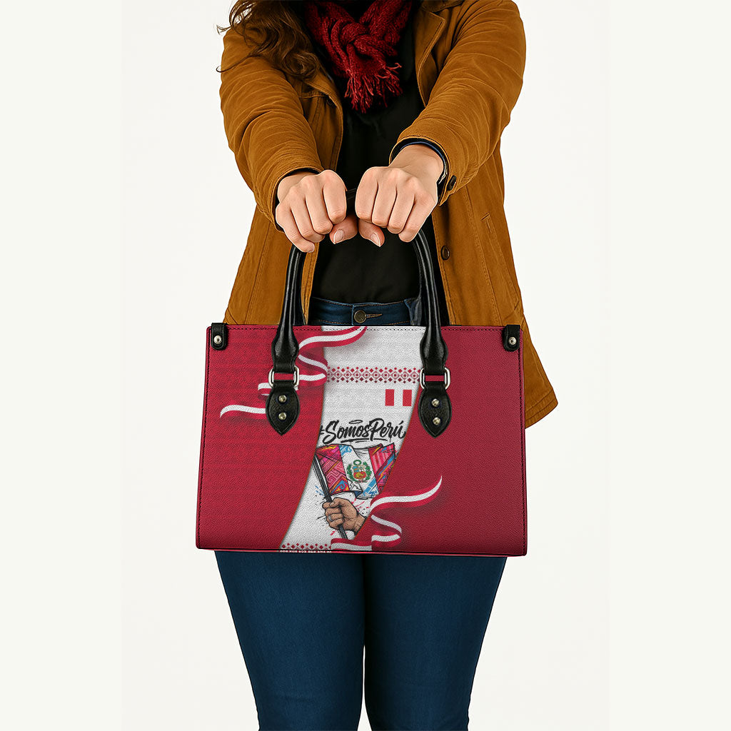 Somos Peru Independence Day Leather Bag Inti Sun God Andean Condor Tribal