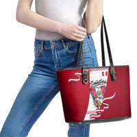 Somos Peru Independence Day Leather Tote Bag Inti Sun God Andean Condor Tribal