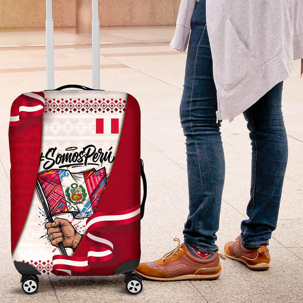 Somos Peru Independence Day Luggage Cover Inti Sun God Andean Condor Tribal
