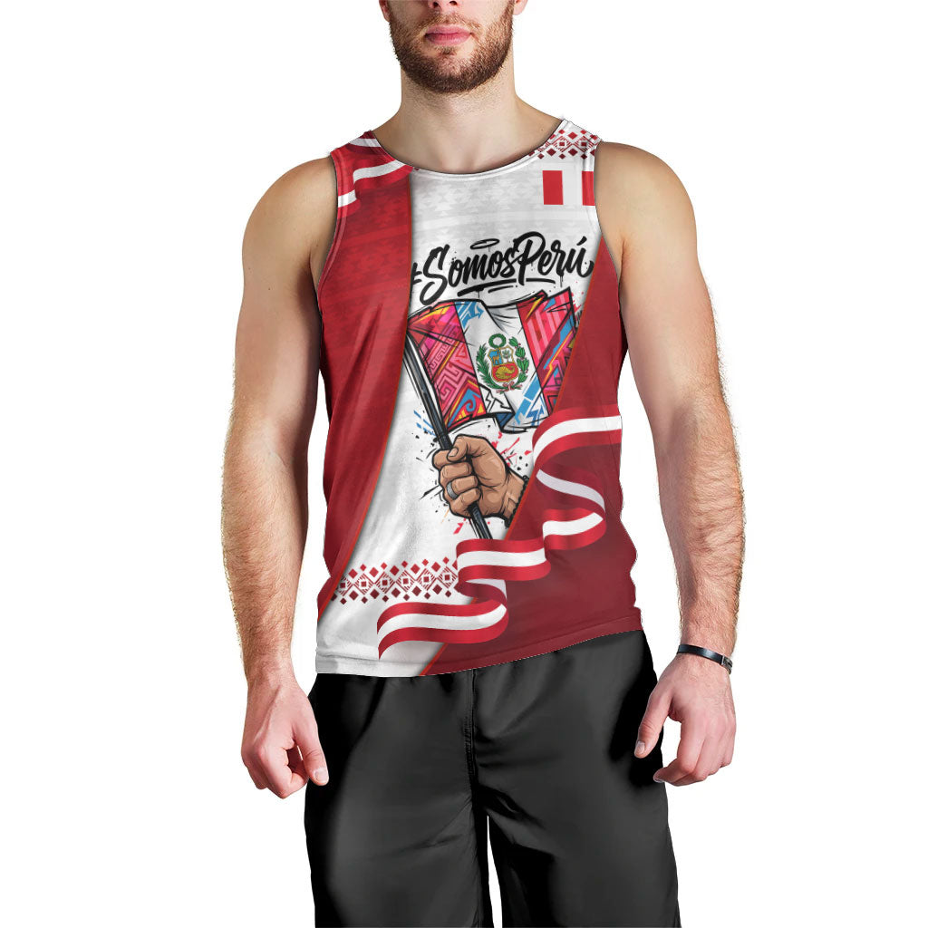 Somos Peru Independence Day Men Tank Top Inti Sun God Andean Condor Tribal