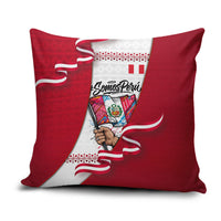 Somos Peru Independence Day Pillow Cover Inti Sun God Andean Condor Tribal
