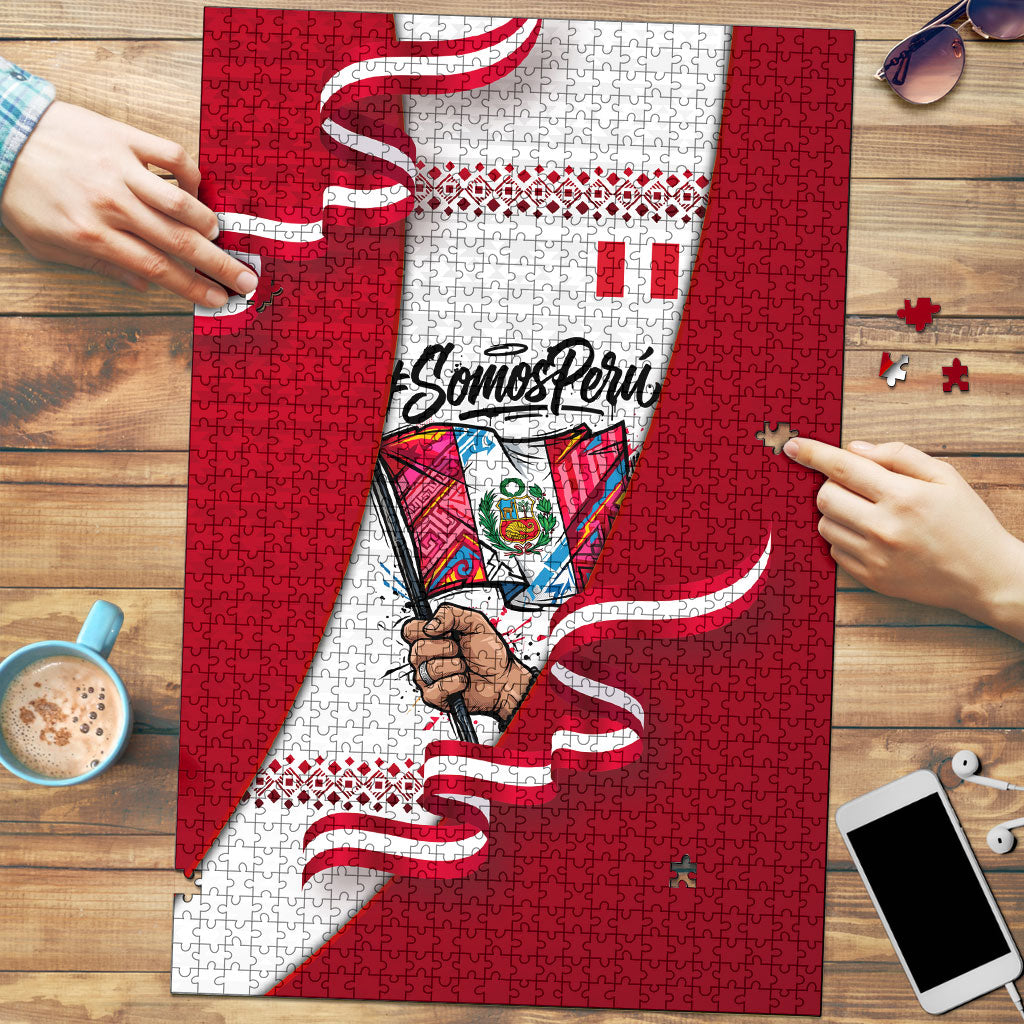 Somos Peru Independence Day Puzzle Inti Sun God Andean Condor Tribal
