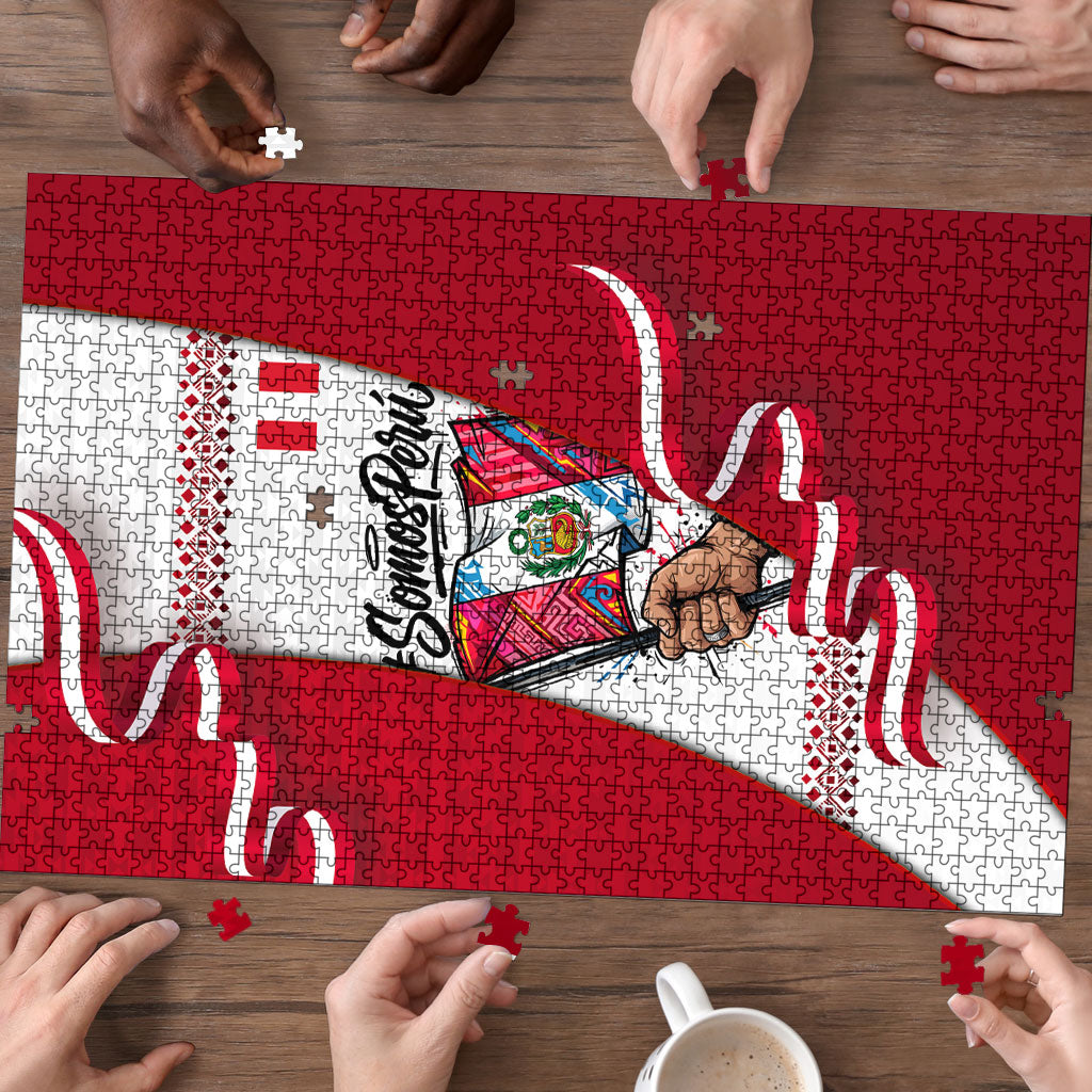 Somos Peru Independence Day Puzzle Inti Sun God Andean Condor Tribal
