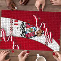 Somos Peru Independence Day Puzzle Inti Sun God Andean Condor Tribal