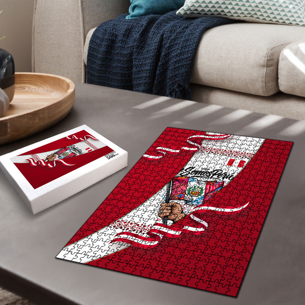 Somos Peru Independence Day Puzzle Inti Sun God Andean Condor Tribal