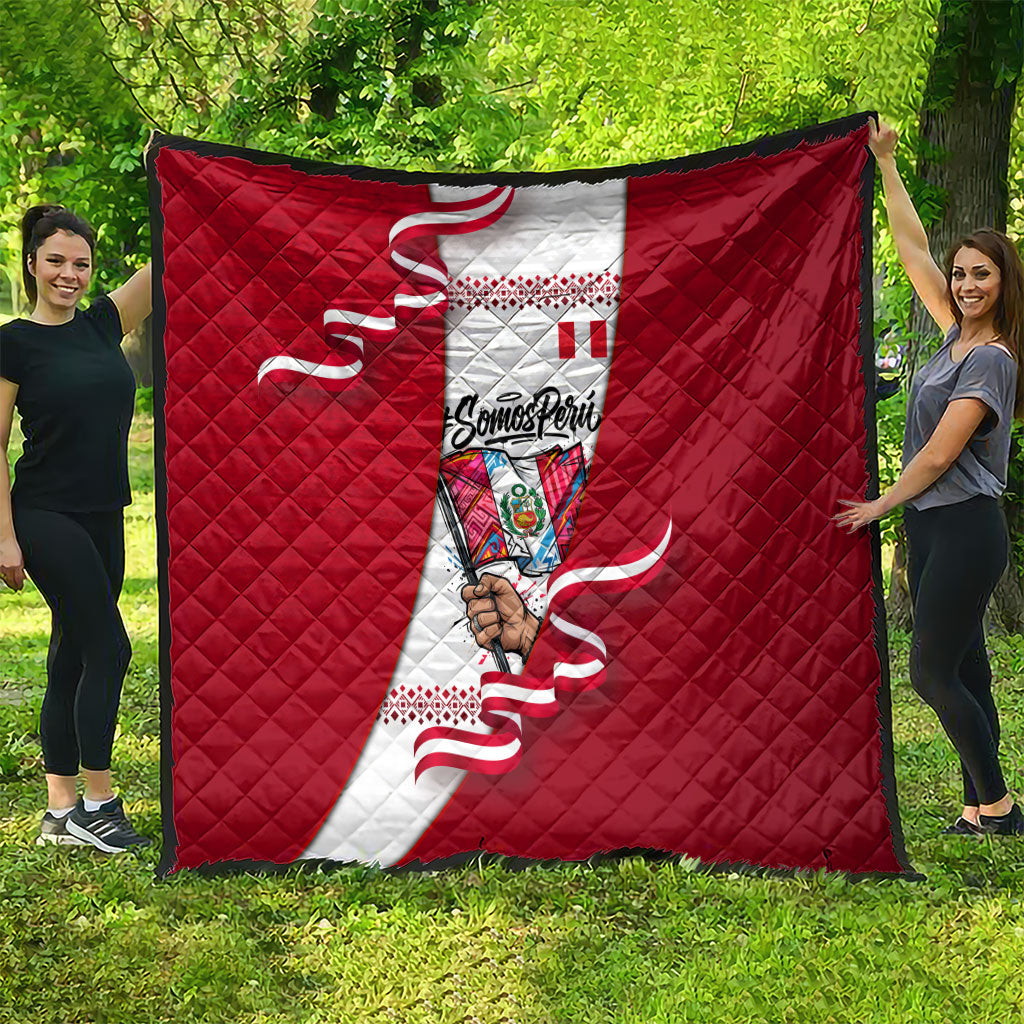 Somos Peru Independence Day Quilt Inti Sun God Andean Condor Tribal