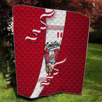 Somos Peru Independence Day Quilt Inti Sun God Andean Condor Tribal