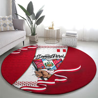 Somos Peru Independence Day Round Carpet Inti Sun God Andean Condor Tribal