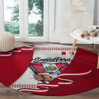Somos Peru Independence Day Round Carpet Inti Sun God Andean Condor Tribal
