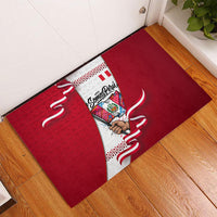 Somos Peru Independence Day Rubber Doormat Inti Sun God Andean Condor Tribal