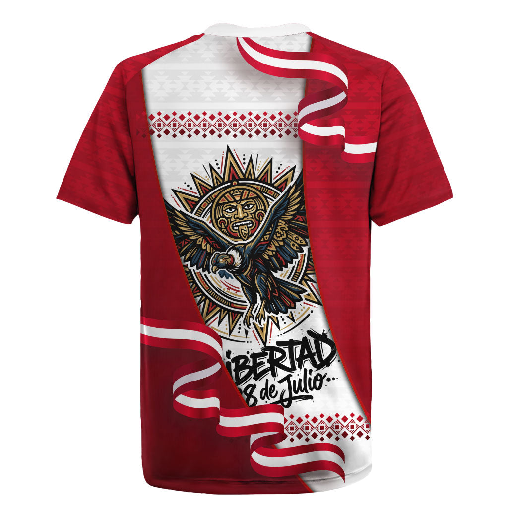 Somos Peru Independence Day Rugby Jersey Inti Sun God Andean Condor Tribal