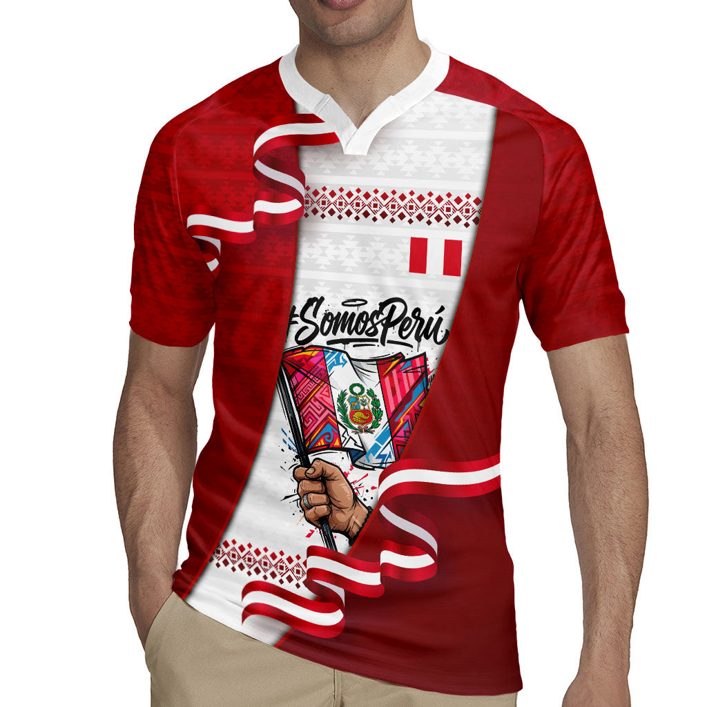 Somos Peru Independence Day Rugby Jersey Inti Sun God Andean Condor Tribal