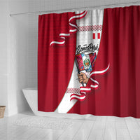 Somos Peru Independence Day Shower Curtain Inti Sun God Andean Condor Tribal
