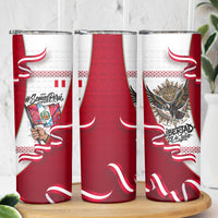 Somos Peru Independence Day Skinny Tumbler Inti Sun God Andean Condor Tribal