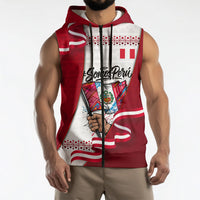 Somos Peru Independence Day Sleeveless Zip Hoodie Inti Sun God Andean Condor Tribal