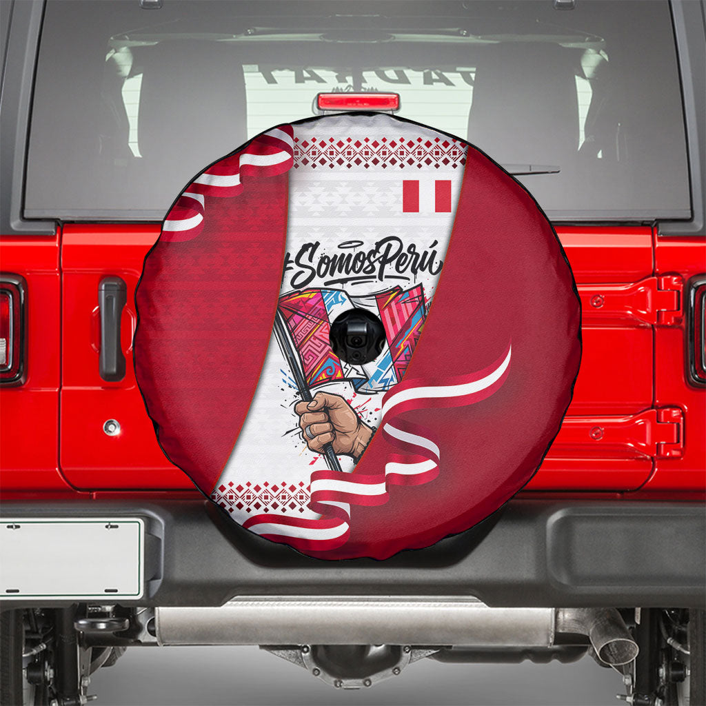 Somos Peru Independence Day Spare Tire Cover Inti Sun God Andean Condor Tribal