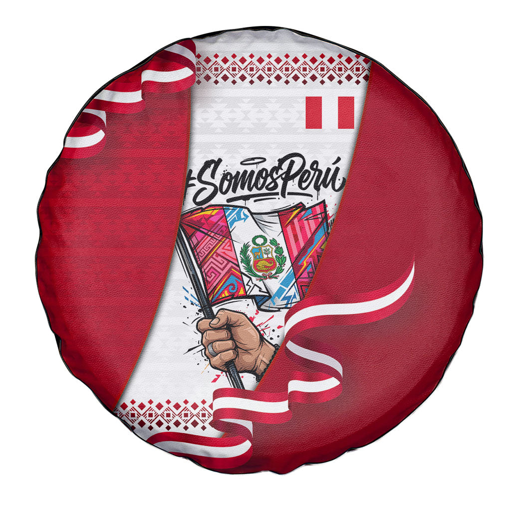 Somos Peru Independence Day Spare Tire Cover Inti Sun God Andean Condor Tribal
