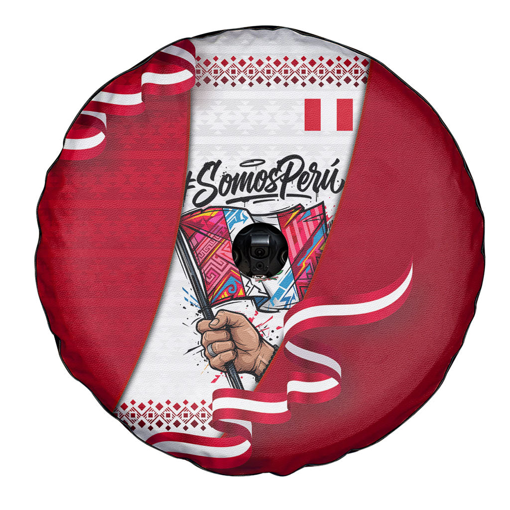 Somos Peru Independence Day Spare Tire Cover Inti Sun God Andean Condor Tribal