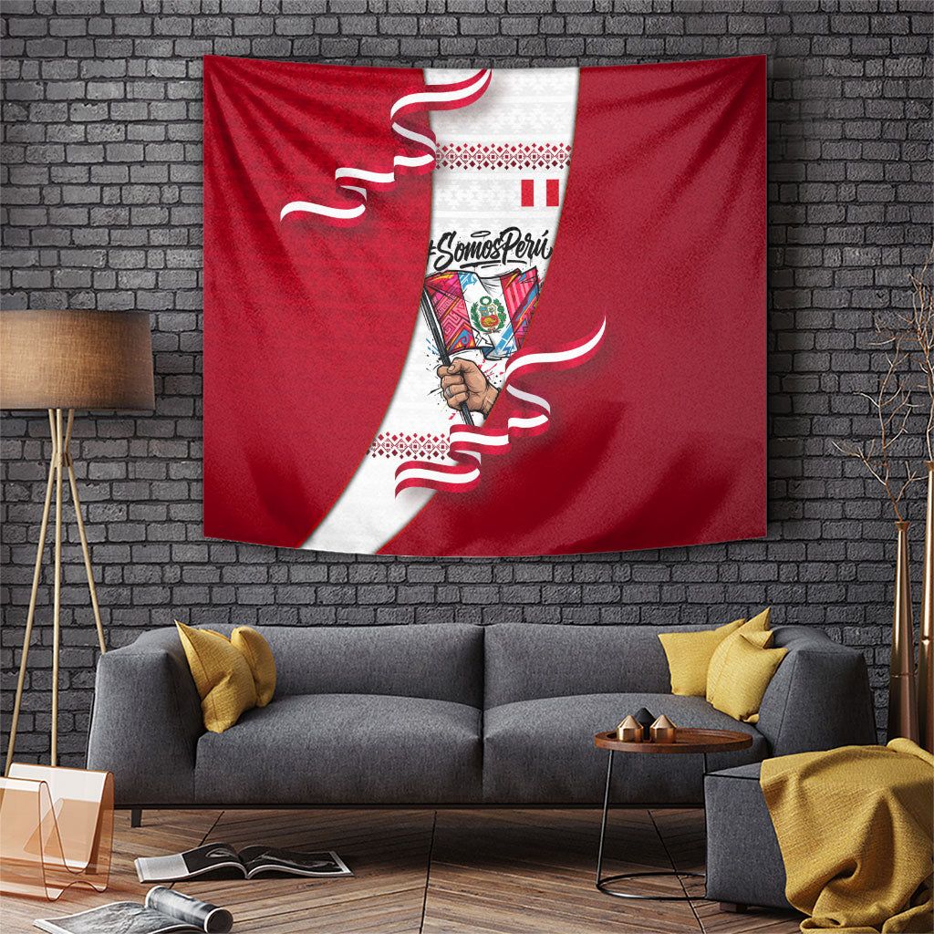 Somos Peru Independence Day Tapestry Inti Sun God Andean Condor Tribal