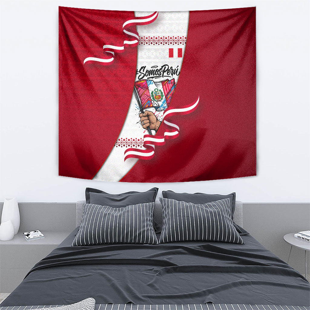 Somos Peru Independence Day Tapestry Inti Sun God Andean Condor Tribal