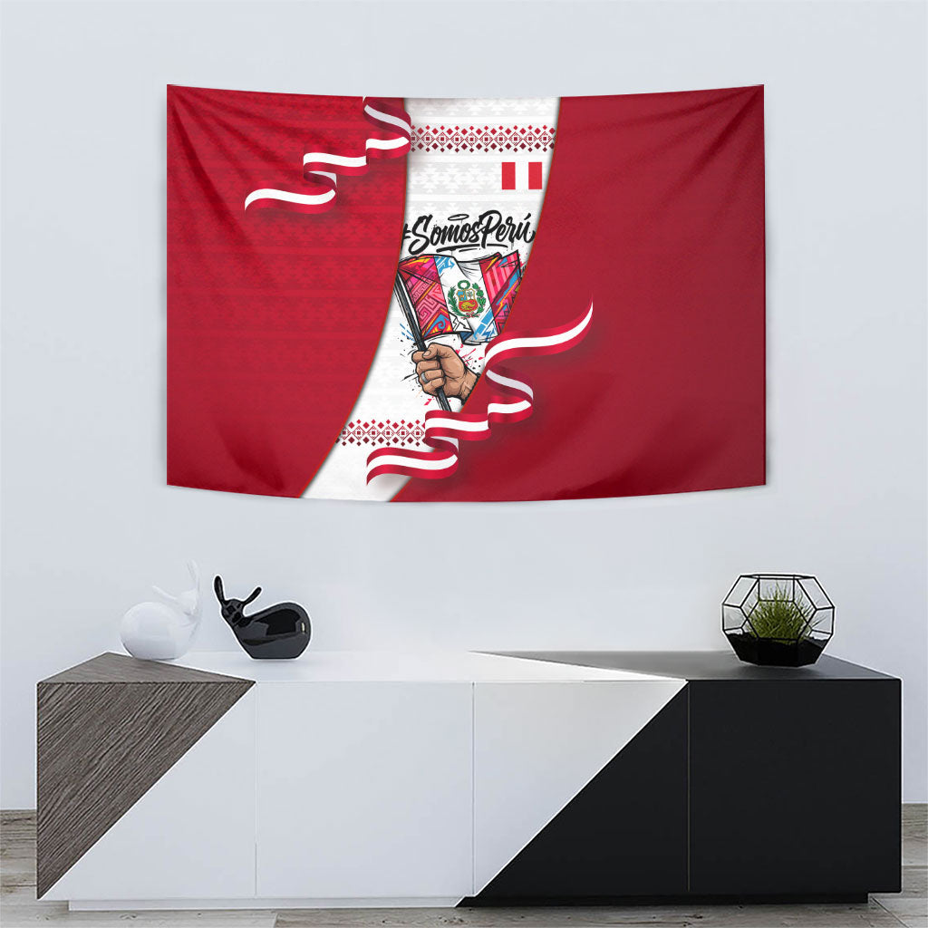 Somos Peru Independence Day Tapestry Inti Sun God Andean Condor Tribal