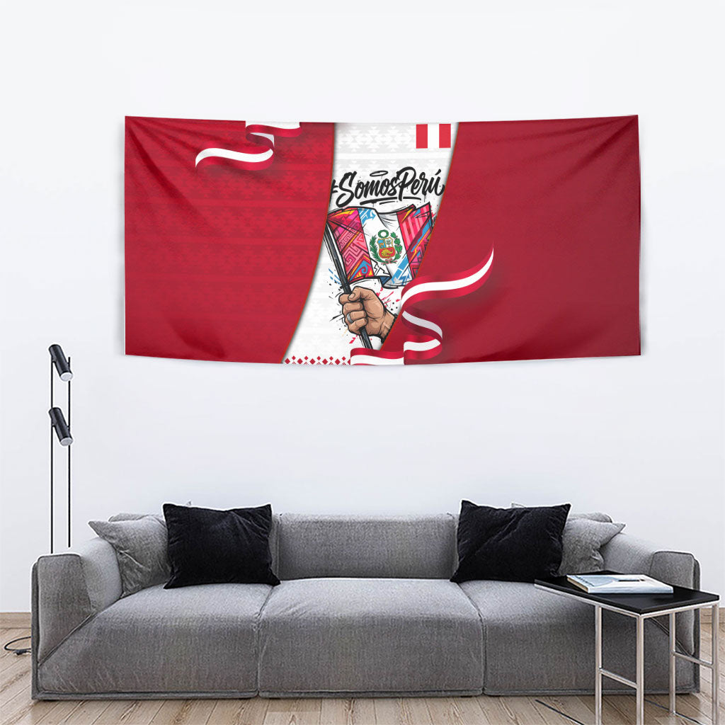 Somos Peru Independence Day Tapestry Inti Sun God Andean Condor Tribal