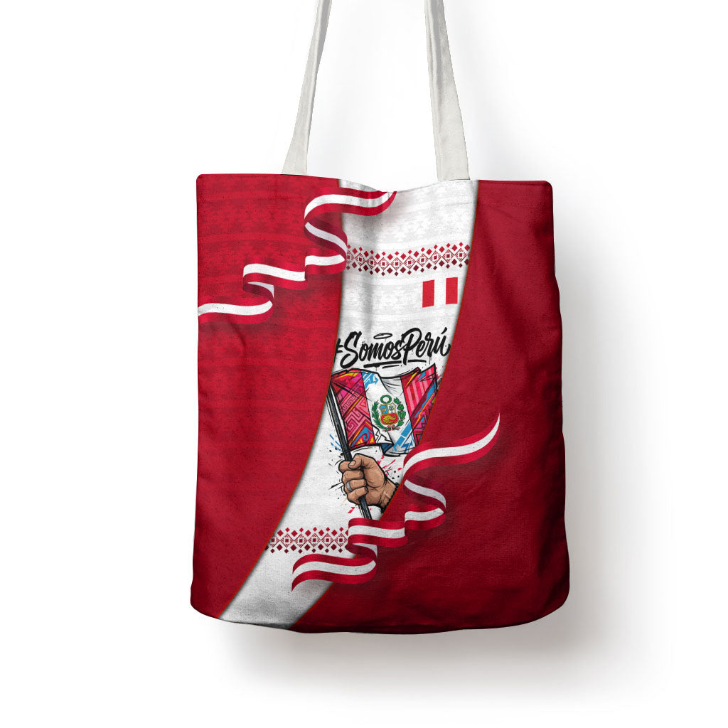 Somos Peru Independence Day Tote Bag Inti Sun God Andean Condor Tribal