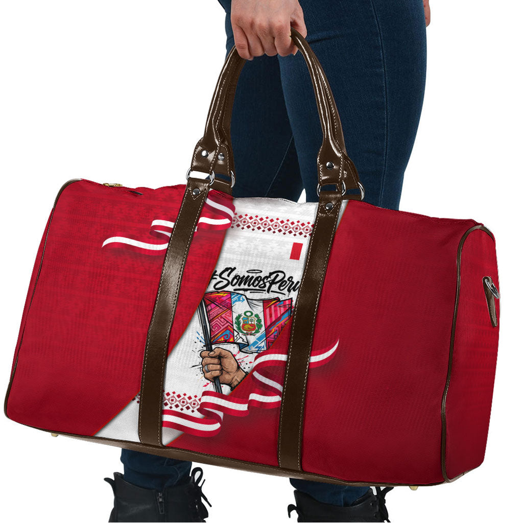 Somos Peru Independence Day Travel Bag Inti Sun God Andean Condor Tribal