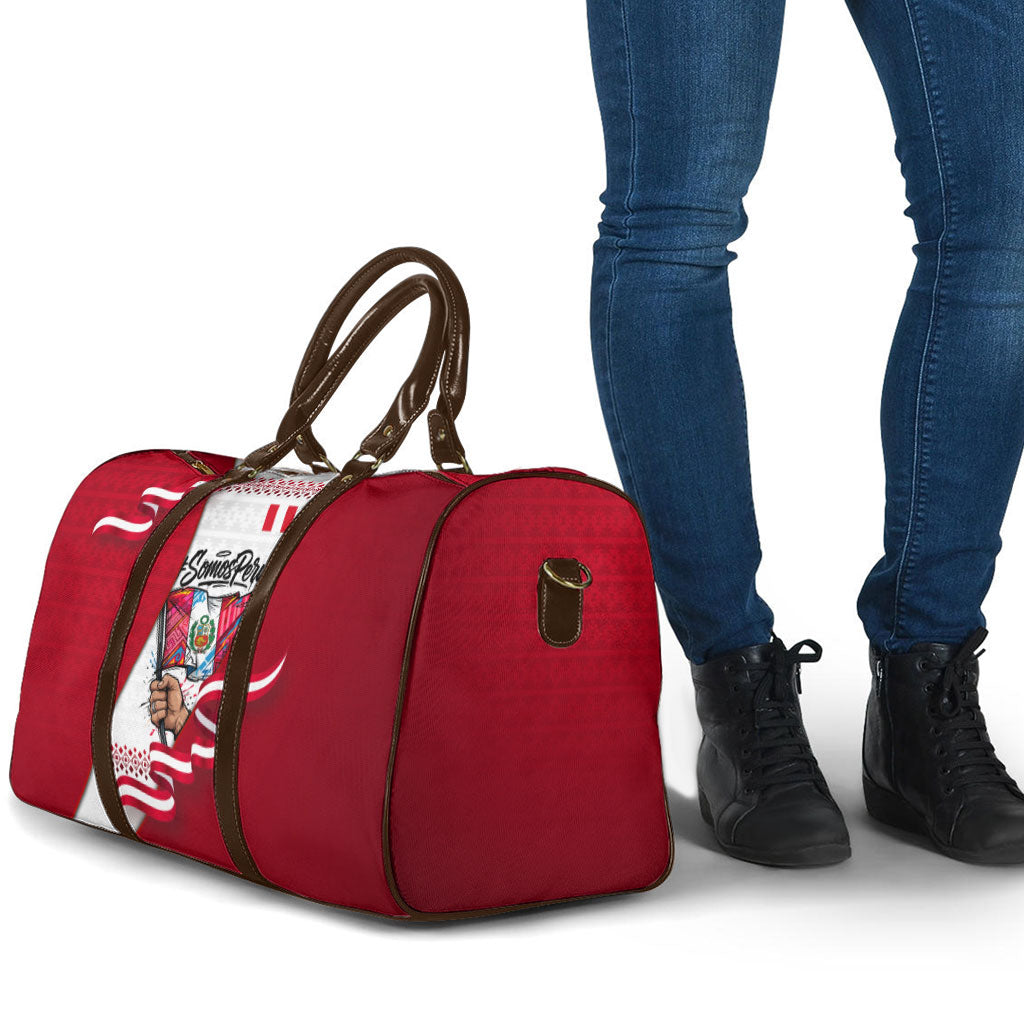 Somos Peru Independence Day Travel Bag Inti Sun God Andean Condor Tribal