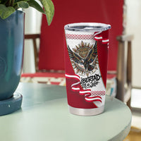 Somos Peru Independence Day Tumbler Cup Inti Sun God Andean Condor Tribal