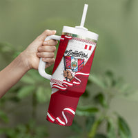 Somos Peru Independence Day Tumbler With Handle Inti Sun God Andean Condor Tribal