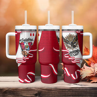 Somos Peru Independence Day Tumbler With Handle Inti Sun God Andean Condor Tribal