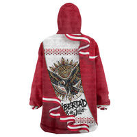 Somos Peru Independence Day Wearable Blanket Hoodie Inti Sun God Andean Condor Tribal