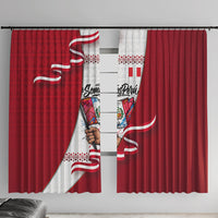Somos Peru Independence Day Window Curtain Inti Sun God Andean Condor Tribal
