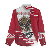 Somos Peru Independence Day Women Casual Shirt Inti Sun God Andean Condor Tribal