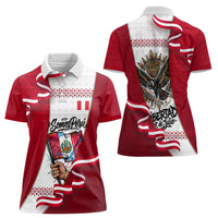 Somos Peru Independence Day Women Polo Shirt Inti Sun God Andean Condor Tribal