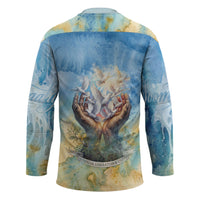 Somalia Liberation Unity Hockey Jersey Soomaaliya Script Peace Dove Watercolor