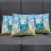 Somalia Liberation Unity Pillow Cover Soomaaliya Script Peace Dove Watercolor