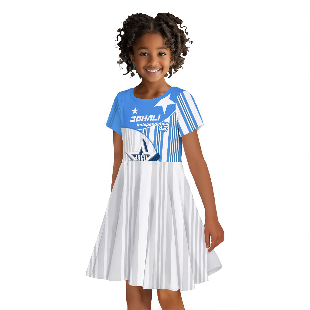 Somalia Independence Day 1960 Kid Short Sleeve Dress Somali Coat Of Arms Star - Land Of The Brave