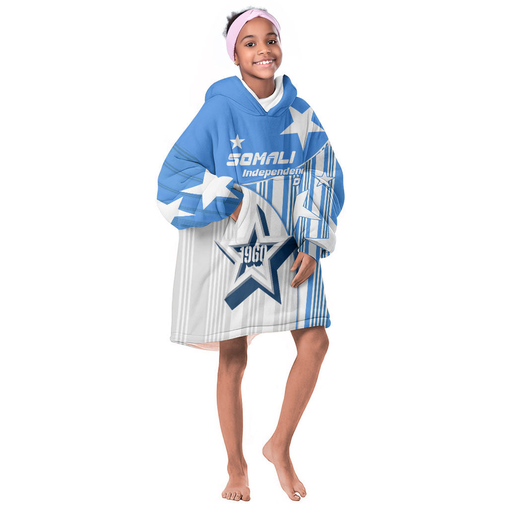 Somalia Independence Day 1960 Kid Wearable Blanket Hoodie Somali Coat Of Arms Star - Land Of The Brave