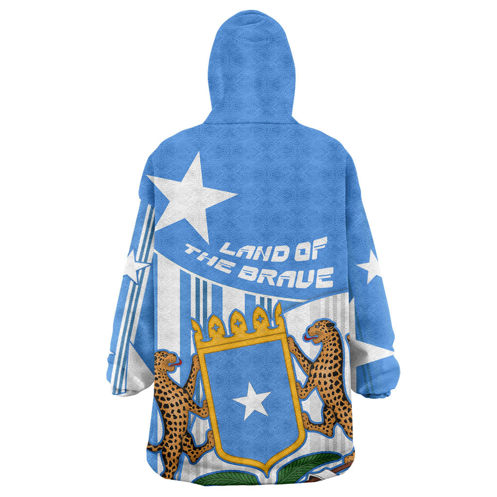 Somalia Independence Day 1960 Kid Wearable Blanket Hoodie Somali Coat Of Arms Star - Land Of The Brave